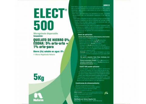 ELECT® 500 es un quelato de hierro 5% orto-orto
